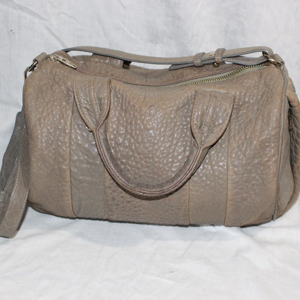 Alexander Wang Rocco Pebbled Satchel-large- Tan